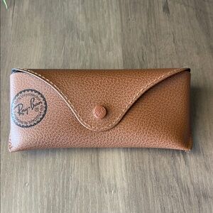 Ray-Ban Tan Leather Glasses Case